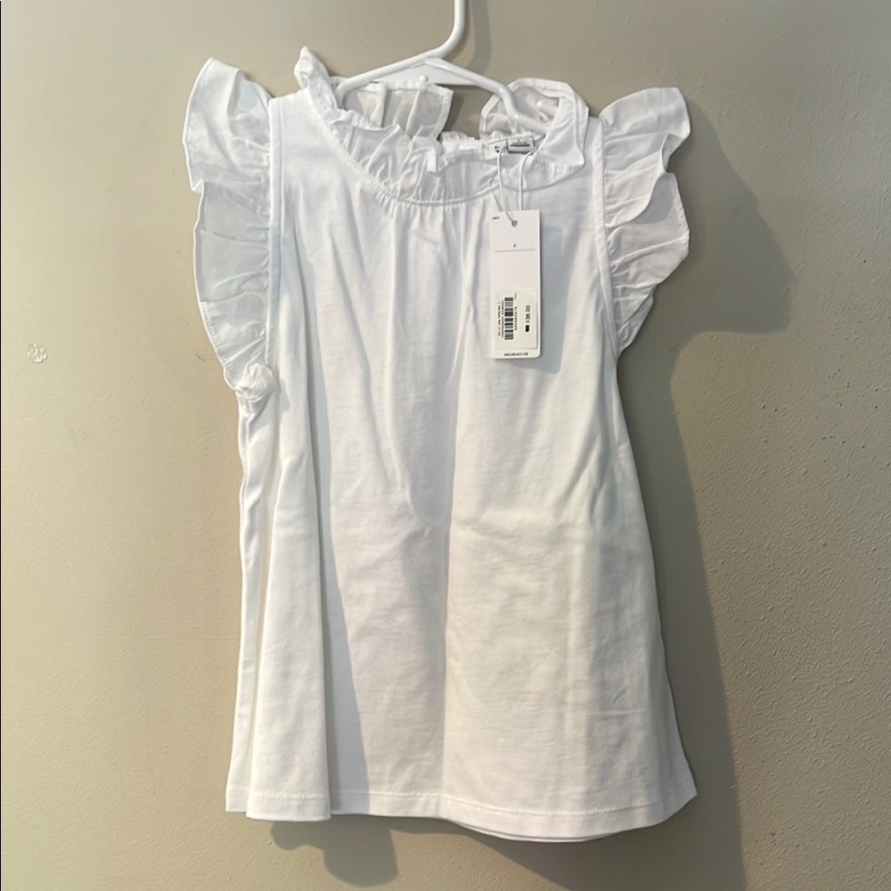 NWT Janie and Jack girls size 8 white sleeveless top
